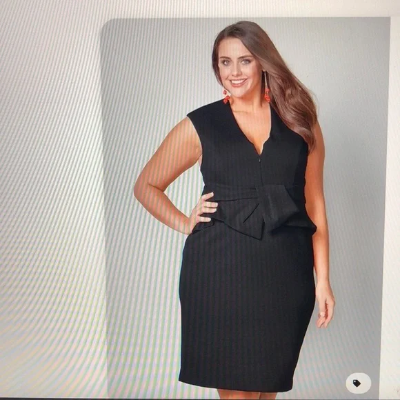 VENUS | Dresses | Venus Bow Detail Bodycon Dress Size 24 Nice Gold Zipper  On Entire Back Of Dress | Poshmark